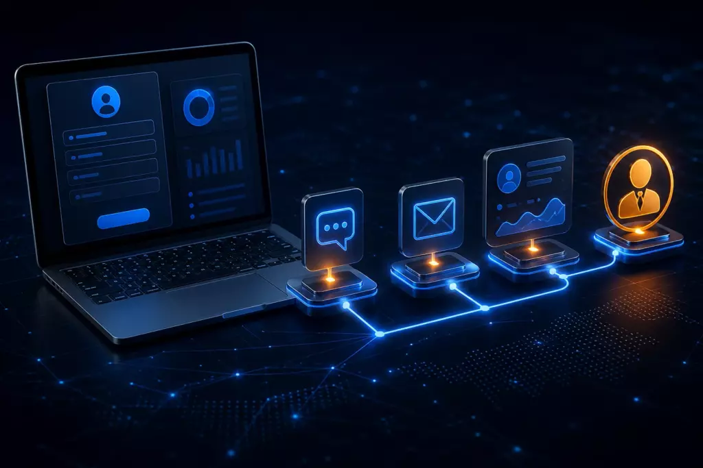 Маршрут заявки от сайта через уведомления в CRM и ответственному менеджеру